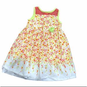 Little Girl's Fit and Flare Bright Colored Floral Dress Sz S (2-3)